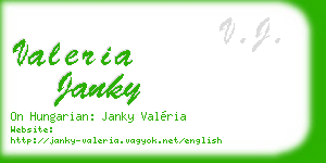valeria janky business card